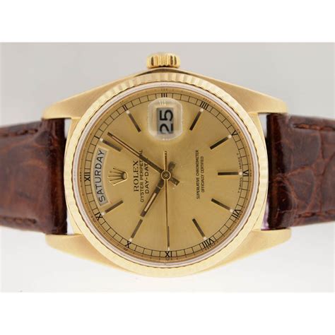 mens rolex leather strap watches|genuine rolex leather straps.